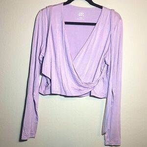 JoyLab Purple Long Sleeve Crop